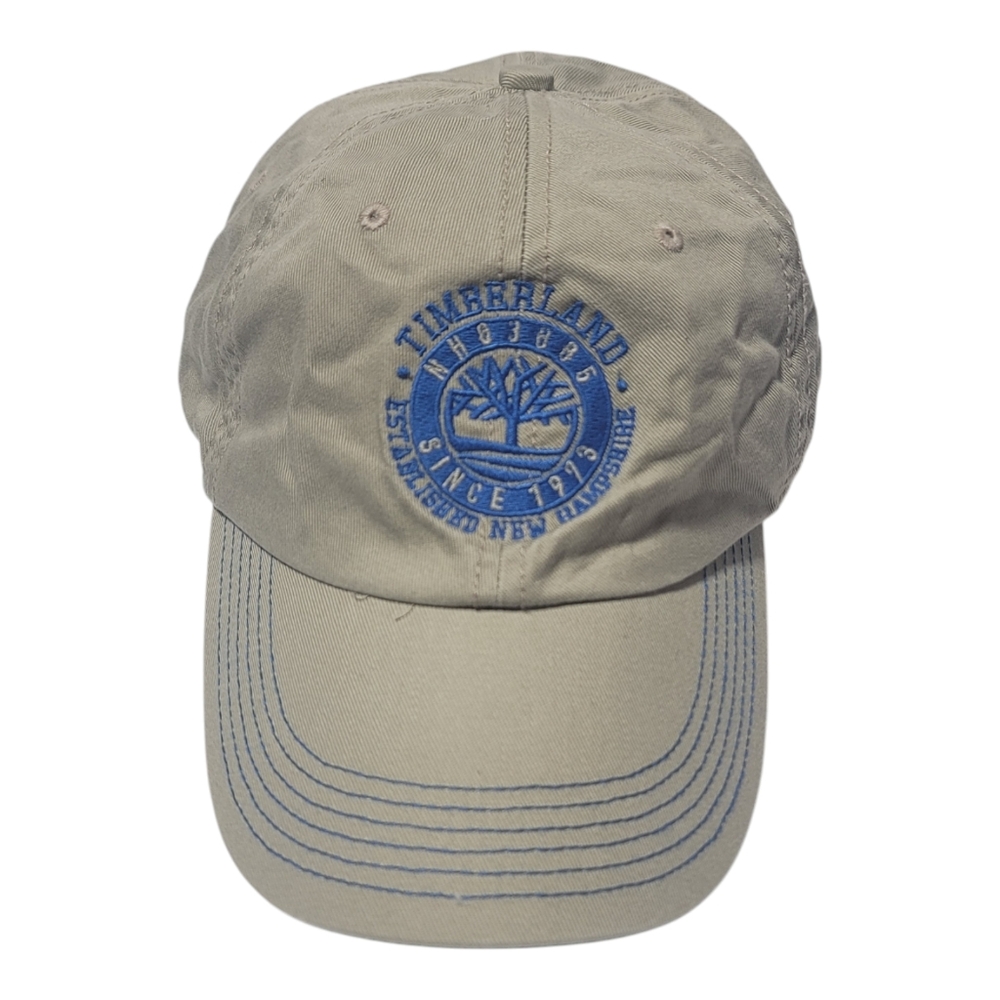 Timberland‎ Adjustable Beige Blue Baseball Cap Hat Mens